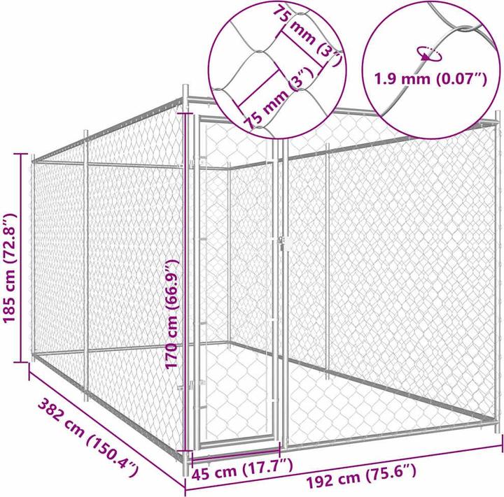 Produktbild vidaXL Donnie (Hundezwinger)