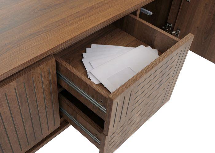 Produktbild Mendler TV-Rack HWC-O34, Melamin 51,5x150x39,5cm – braun