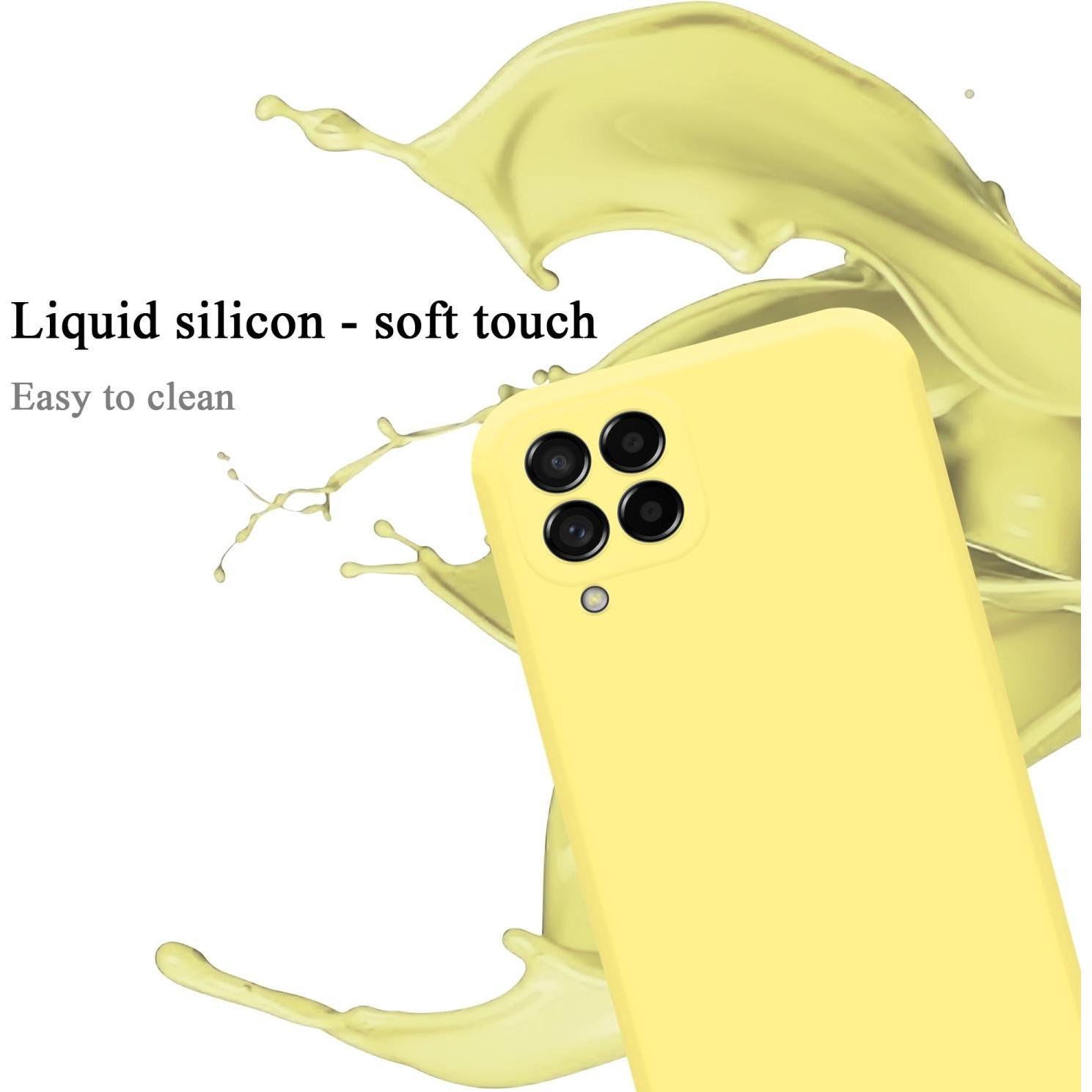 Thumbnail - Cadorabo TPU Liquid Silicone Case Hülle für Samsung Galaxy M53 5G (Samsung Galaxy M53 5G), Smartphone Hülle, Gelb