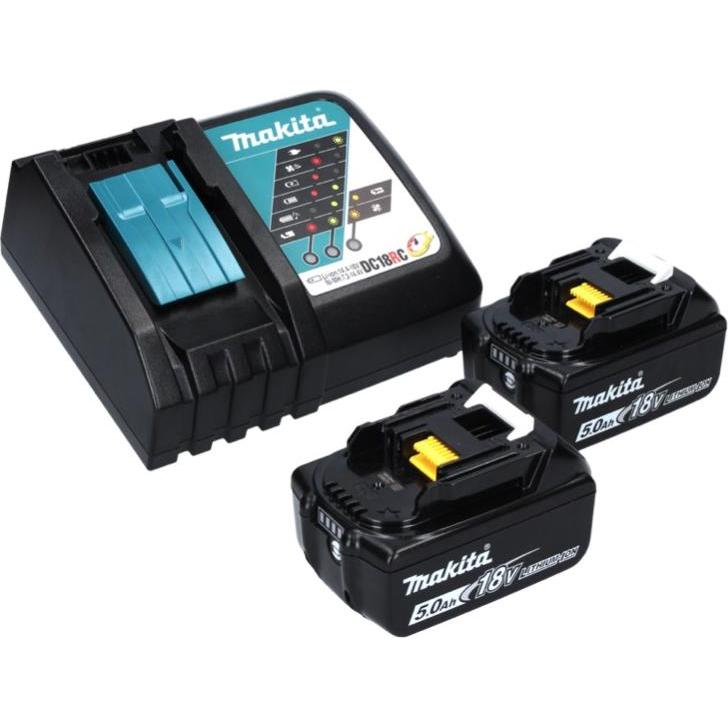 Thumbnail - Makita, Schleifmaschine + Poliermaschine, DBS 180 RT Akku Bandfeile 18 V 9 x 533 mm Brushless + 2x Akku 5,0 Ah + Ladeger...