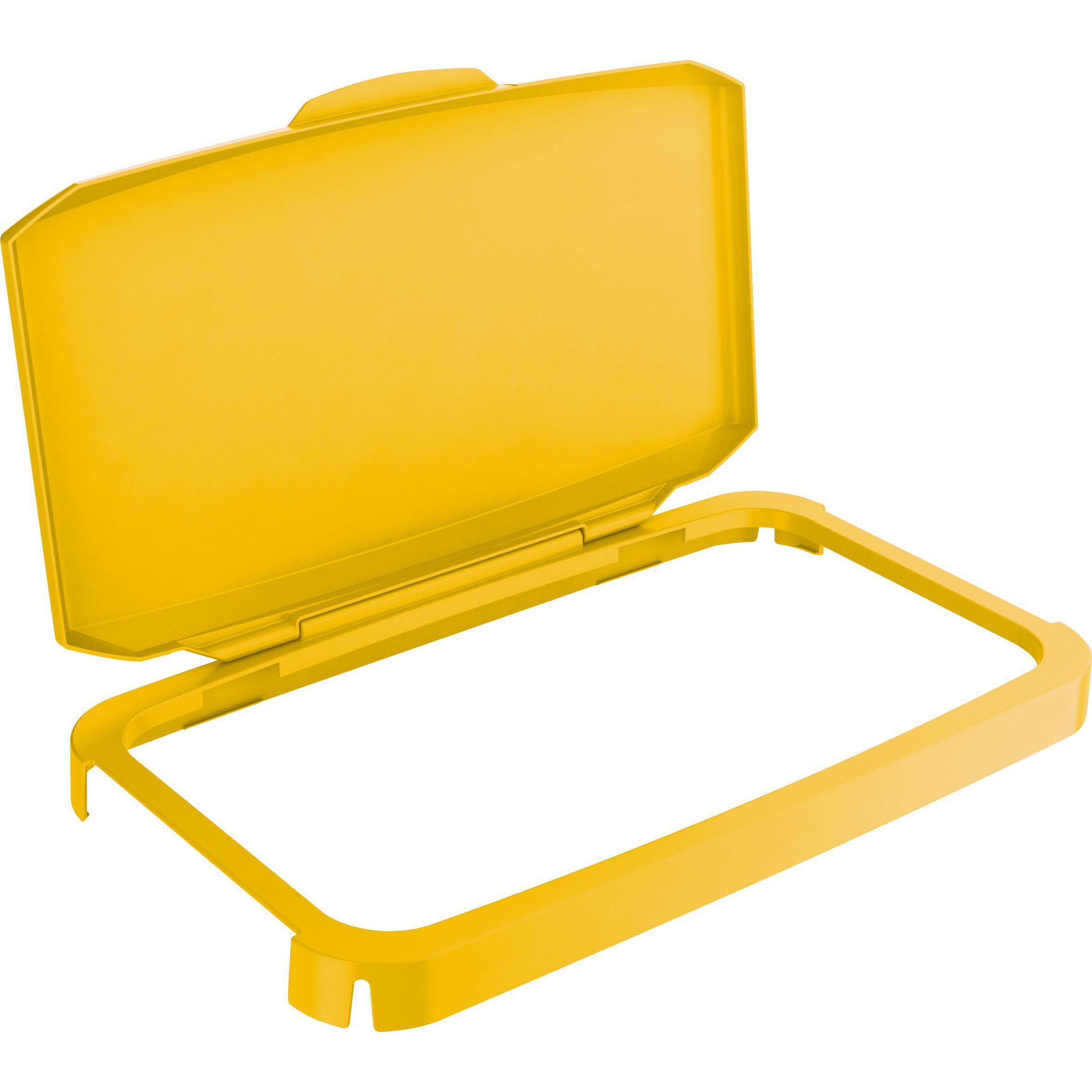 Durable Klappdeckel PP gelb B510xT285mm passend für Abfallbehälter 60 l lebensmittelecht, Abfalleimer, Gelb