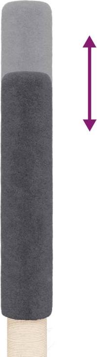 Produktbild vidaXL Kratzbaum Deckenhoch Katzenkratzbaum Katzenbaum Kletterbaum Hellgrau (Hellgrau)