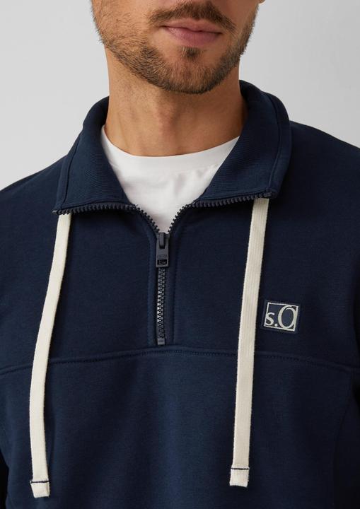 Produktbild s.Oliver Sweatshirt Sweatshirt mit Eingrifftaschen und Label-Patch (L)