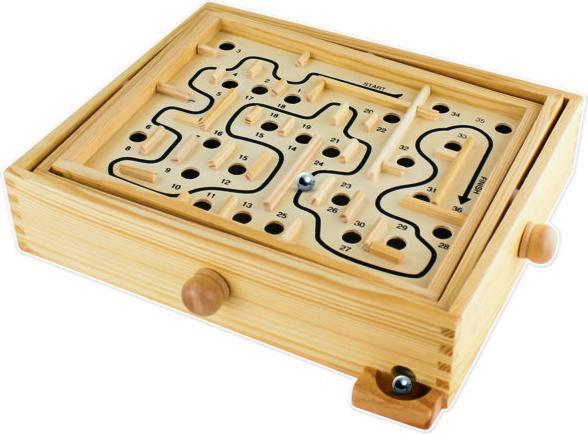 Actual product image Rs Toys Gioco del Labirinto in Legno (1 Players)