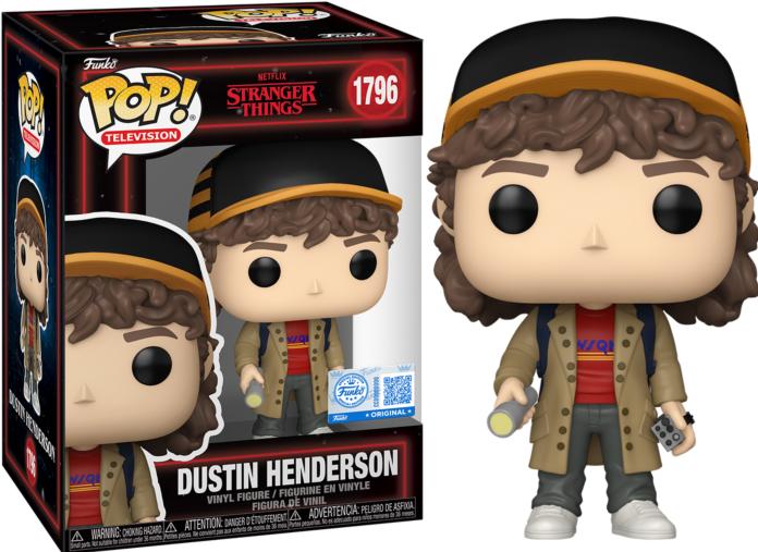 Actual product image Funko POP! Stranger Things Dustin Henderson with Flashlight Exclusive