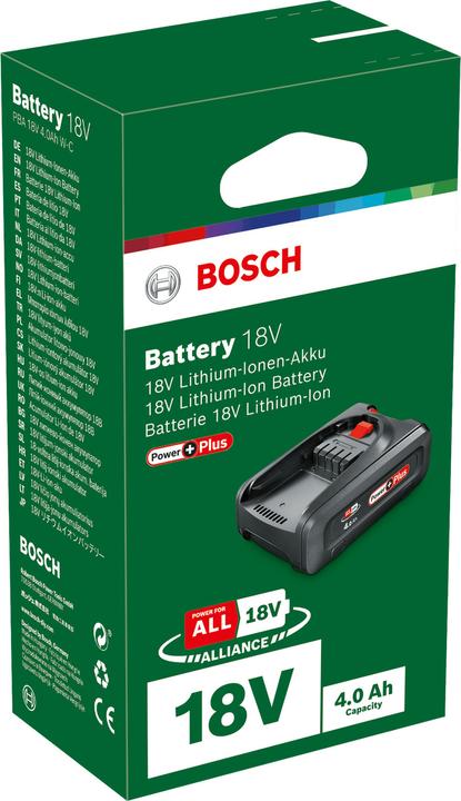 Actual product image Bosch Home & Garden Battery pack PBA 18V PowerPlus (1x4.0Ah) (18 V)