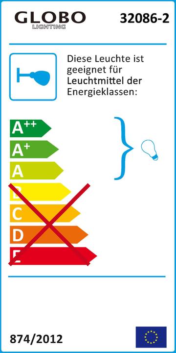 Label énergétique Globo Lampe d'extérieur San Tana (E27, IP44)