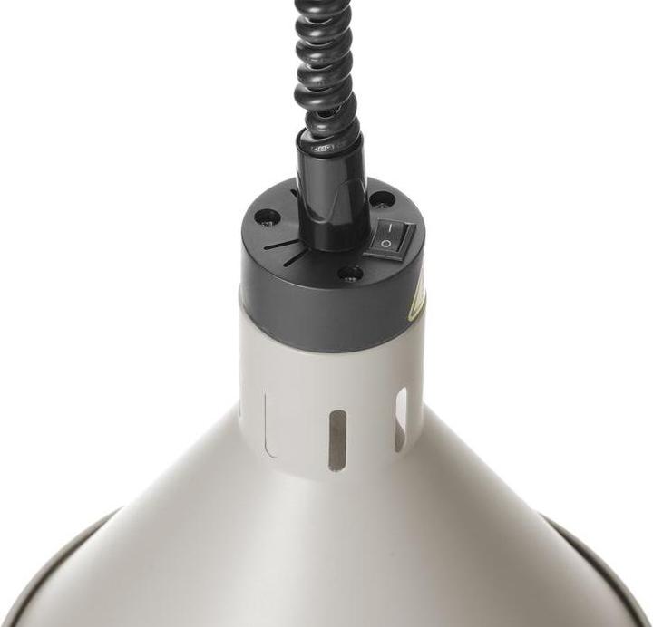 Produktbild Hendi Höhenverstellbare Wärmelampe, konisch,, Weiss, 230V/250W, ⌀275x(H)250mm