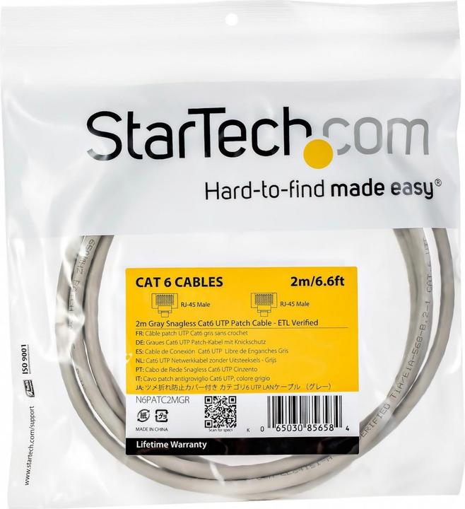 Actual product image StarTech Network cable (UTP, CAT6, 2 m)
