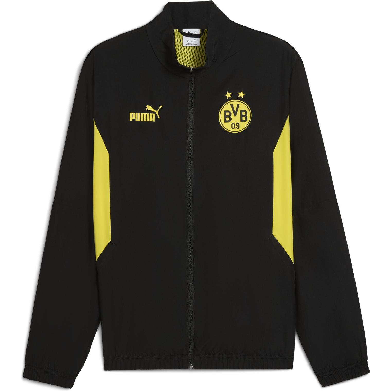 Puma, Herren, Laufjacke, BVB ftblARCHIVE Jacket (M), Schwarz, M