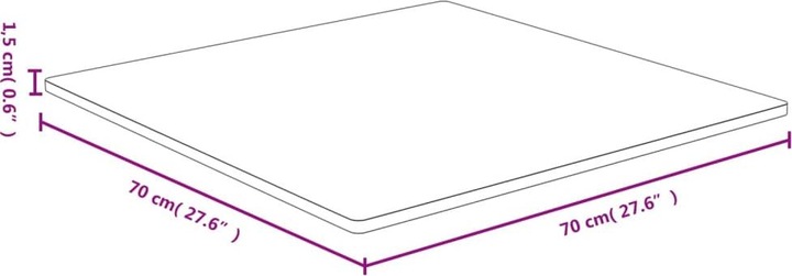 Produktbild VidaXL Douglas (70 x 70 x 1.5 cm)