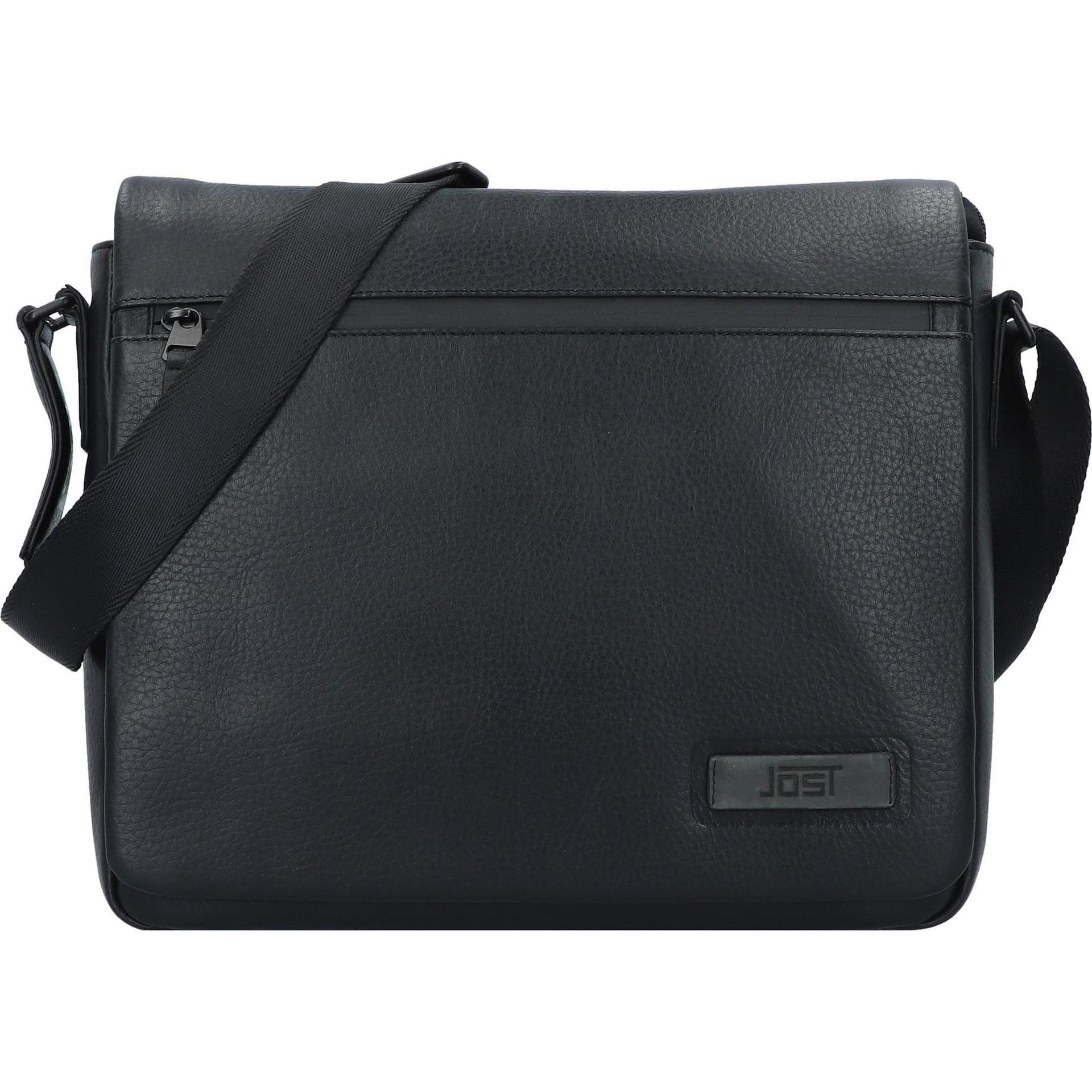 Jost, Handtasche, Umhängetasche Stockholm Shoulder Bag Flap M, Schwarz