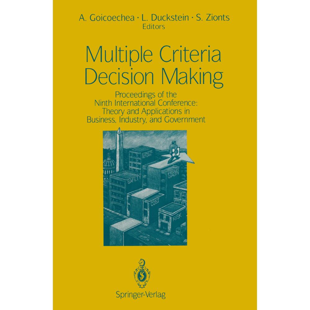 Multiple Criteria Decision Making, Fachbücher von Stanley Zionts, L. Duckstein, Ambrose Goicoechea