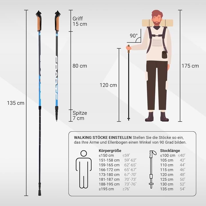 Produktbild Msports Nordic Walking Stöcke inkl. Tasche