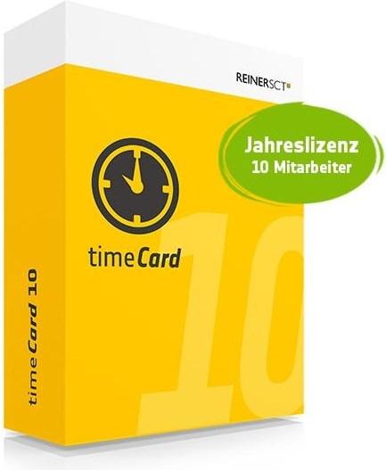 ReinerSCT Zeiterfassung Mitarbeiterlizenz timeCard 10 1 Jahr für 10u