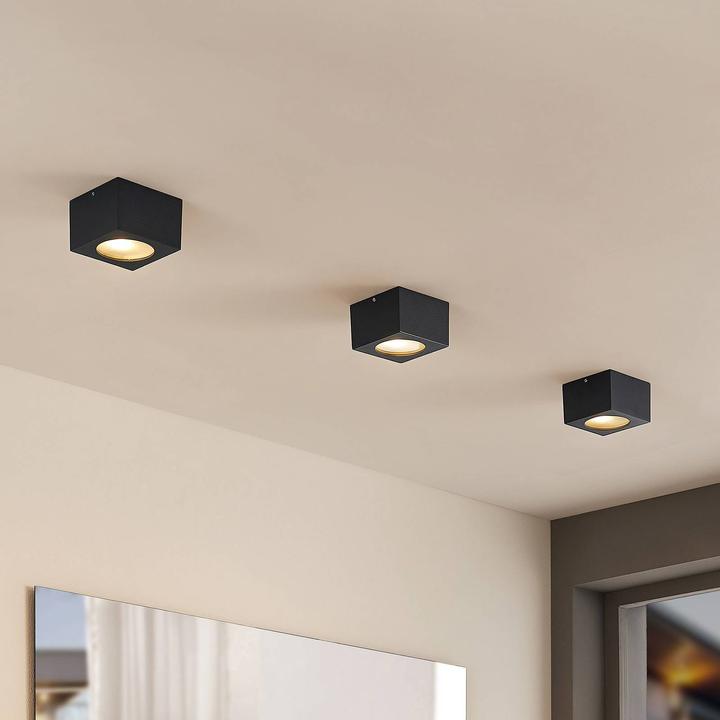 Actual product image Arcchio Nieva downlight, G9, angular, black (G9)