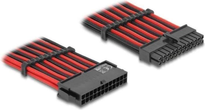 Actual product image Delock 80975 - Extension cable 8 pin male to 6 2 pin female PCIe textile sheathed cable (30 cm)