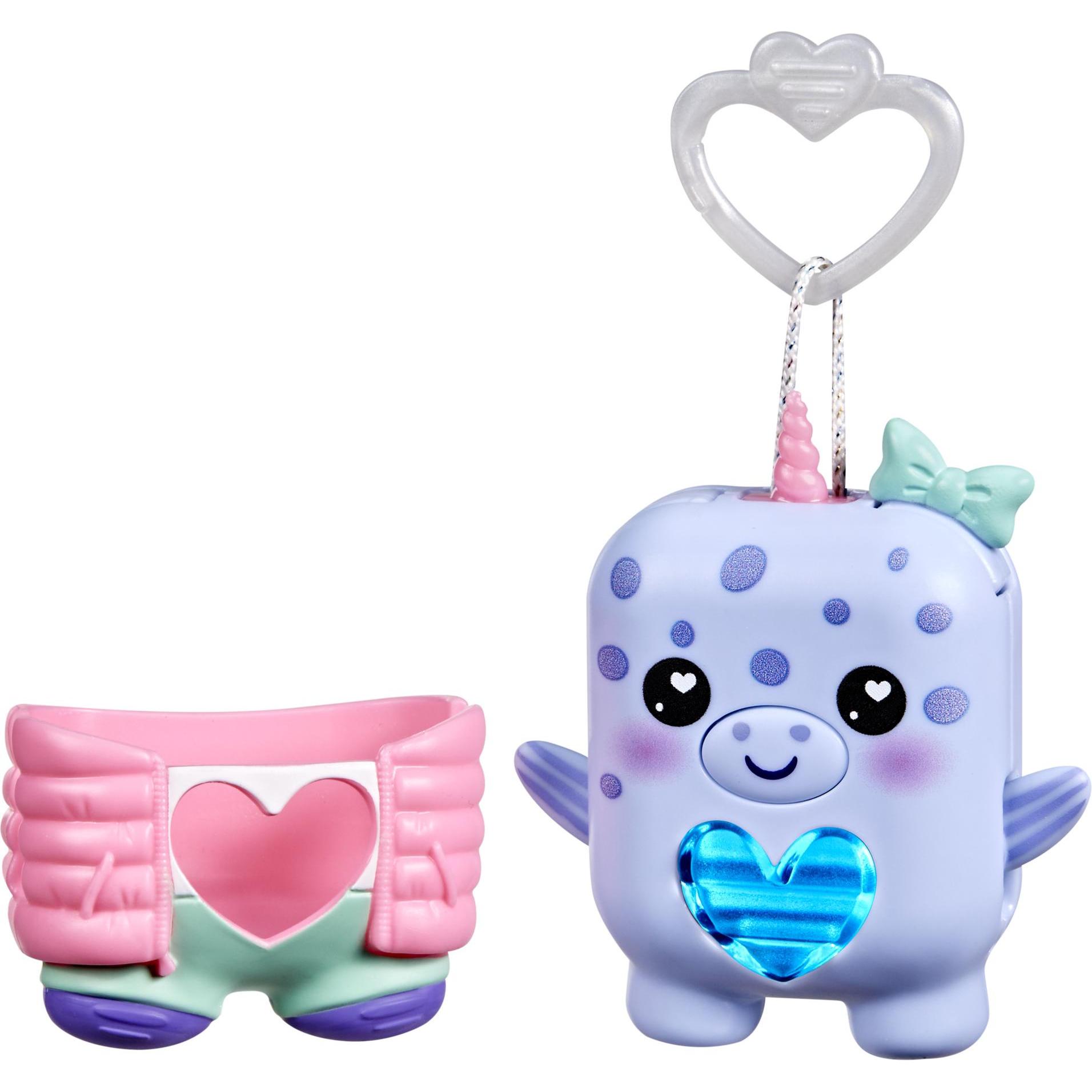 Nano-Mals, Unisex, Portachiavi, Hasbro Blubby der Narwal elektronisches Fidget-Tierchen, Blu