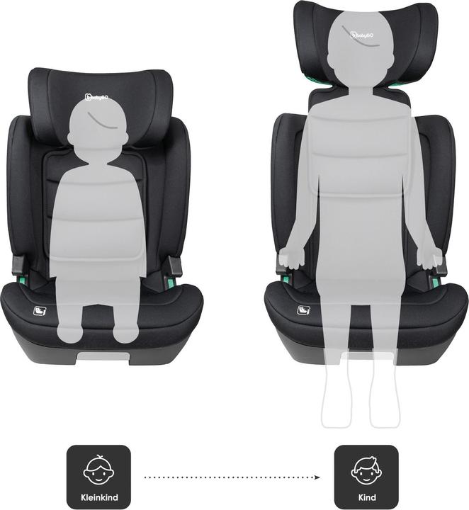 Actual product image BabyGo Motion Isize Isofix black (Child seat, ECE R129/i-Size Standard)
