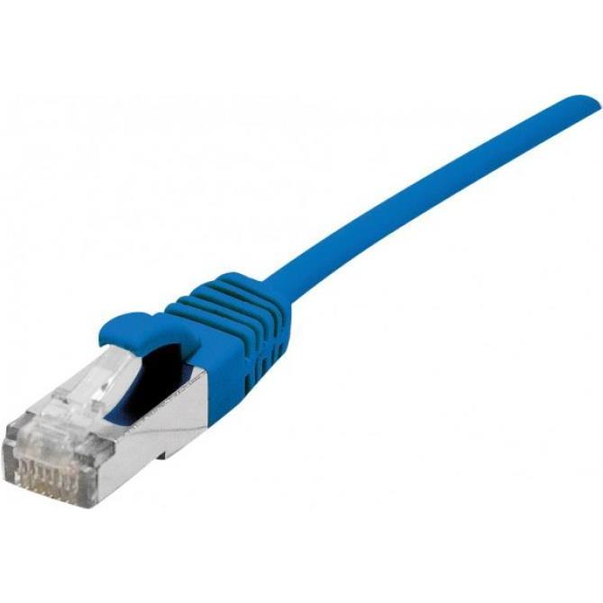 Dexlan Patchkabel Cat. 6A, S/FTP (PiMF), ultradünn, halogenfrei, mit Rastnasenschutz, blau, 10,0 m (S/FTP, CAT6a, 10 m),...