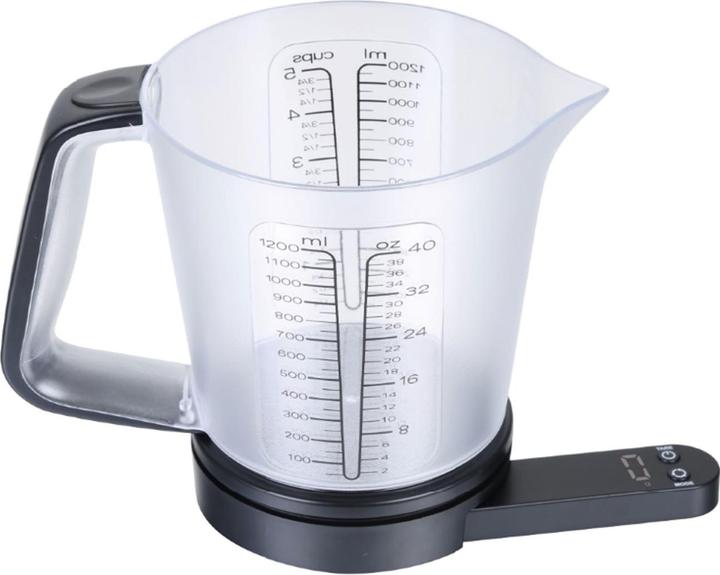 Image du produit Kinghoff Küchenwaage mit Messbecher, scwarz, 1,5 l