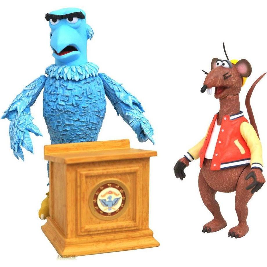 Diamond Select Toys Le figure d'azione selezionate dei Muppet Confezione doppia Sam l'aquila e Rizzo il topo