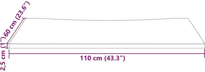 Produktbild VidaXL Schreibtischplatte Weiss 110x60x2,5 cm Massivholz Kiefer (110 x 60 x 2.5 cm)