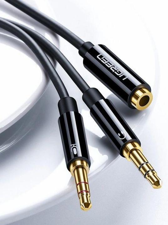 Produktbild Ugreen Mikrofon und Kopfhörer Y Splitter 3.5 mm Klinke (0.20 m, AUX Kabel)
