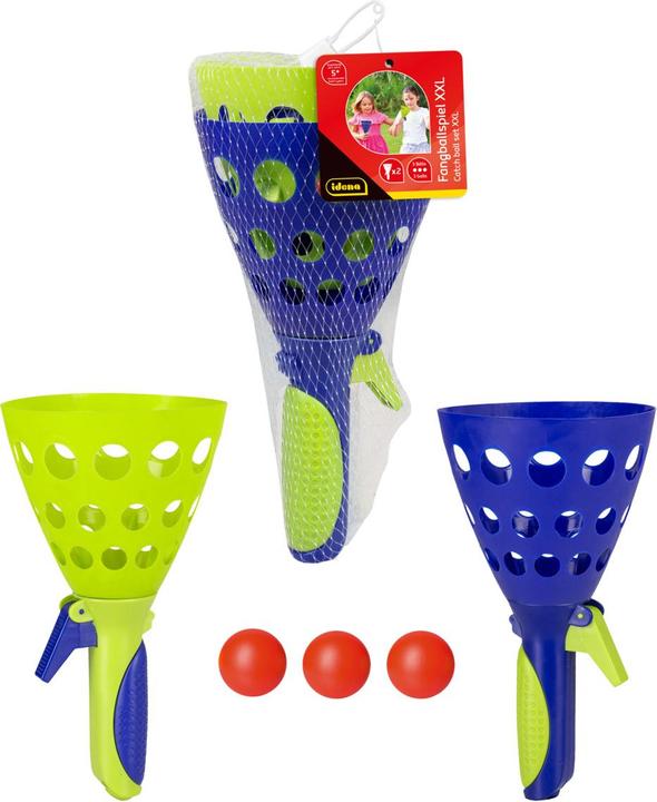 Actual product image Idena Catch ball game XXL Set of 2 incl. 3 balls (1 - 2 Players)