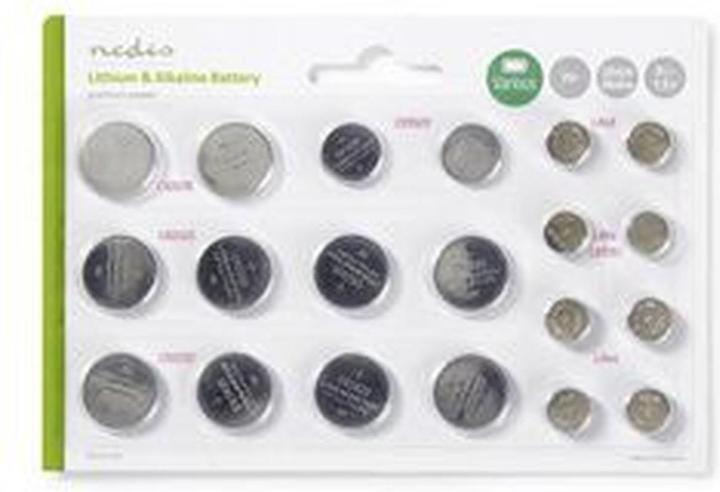 Image du produit Nedis Pile bouton lithium / alcaline Multi Pack | 1.5 / 3 V DC | Alcaline / Lithium | CR1620 / (20 pcs, AG10, CR1620, CR2016, CR2025, CR2032, LR43, LR44)