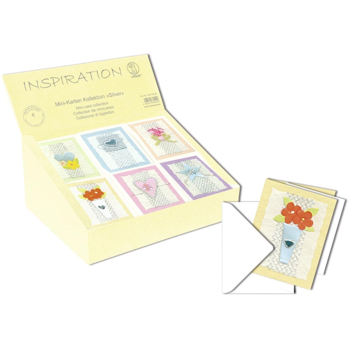 Ursus, Grusskarte + Briefpapier, Mini-Karten VE=60 Stück Kollektion Silver (1 Stk.)