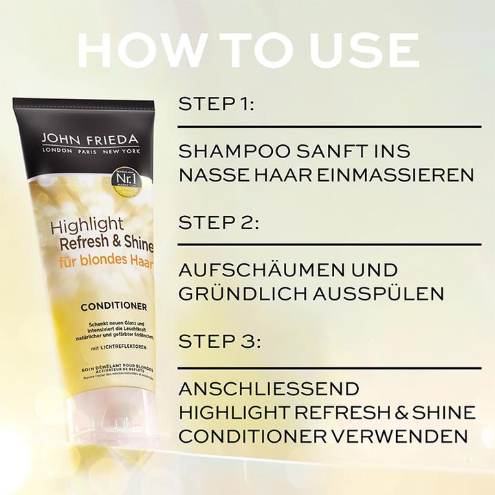 Actual product image John Frieda Sheer Blonde Refresh&Shine Conditioner 250ml (250 ml)