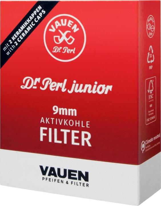 Actual product image Vauen Dr. Perl activated carbon filter 9mm