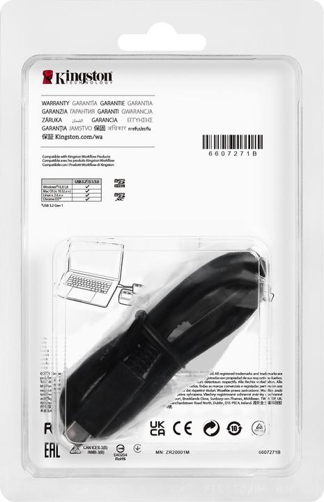 Actual product image Kingston Card Reader External Workflow Dual-Slot mSD (USB 3.1)