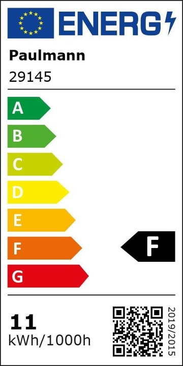 Energie-Label Paulmann AGL Zigbee Filament (E27, 11 W, 1055 lm, 1 x, F)