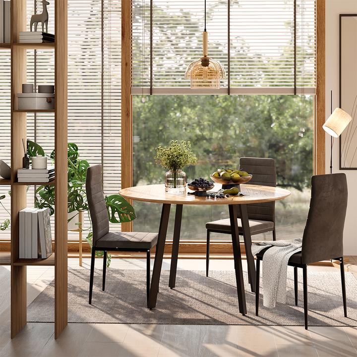 Image du produit Vicco Esstisch Halvar, Schwarz/Goldkraft Eiche, 120 x 120 cm