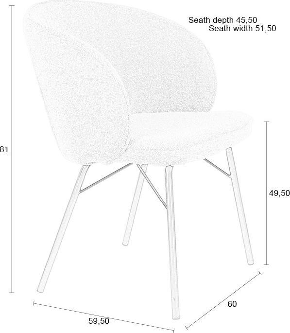 Actual product image White Label Living Joa Barstool Beige