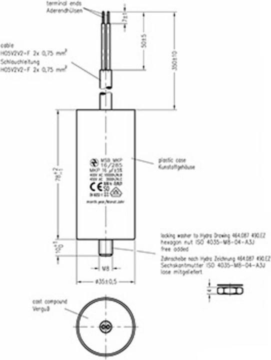 Actual product image MKP motor capacitors