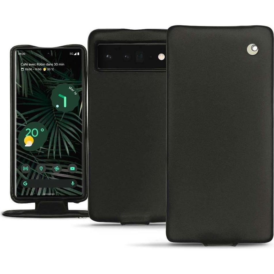 Noreve Lederschutzhülle vertikal (Google Pixel 6 Pro), Smartphone Hülle, Schwarz