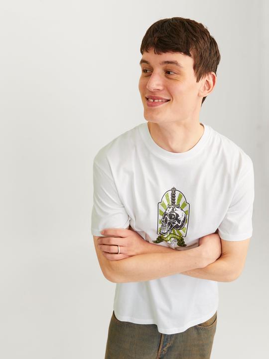Produktbild Jack & Jones Jorseven Skull Tee Ss Crew Neck Sn (XL)