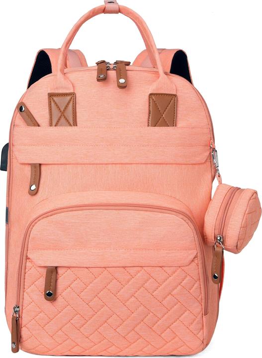 Produktbild Only-Bags.Store Unisex-Wickeltasche: Multifunktionaler Rucksack mit Wickeltisch, Kinderwagengurten und Hülle -