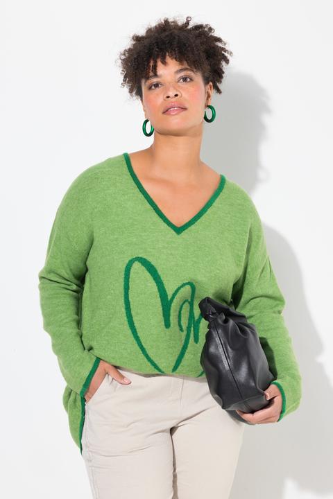 Produktbild Miamoda Pullover, bequeme Passform, Herz-Motiv (56)