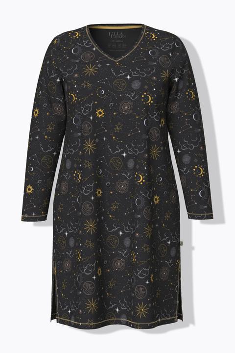 Image du produit Ulla Popken Grands t-shirts en lot de 2, col rond/V, manches longues (46, 48)