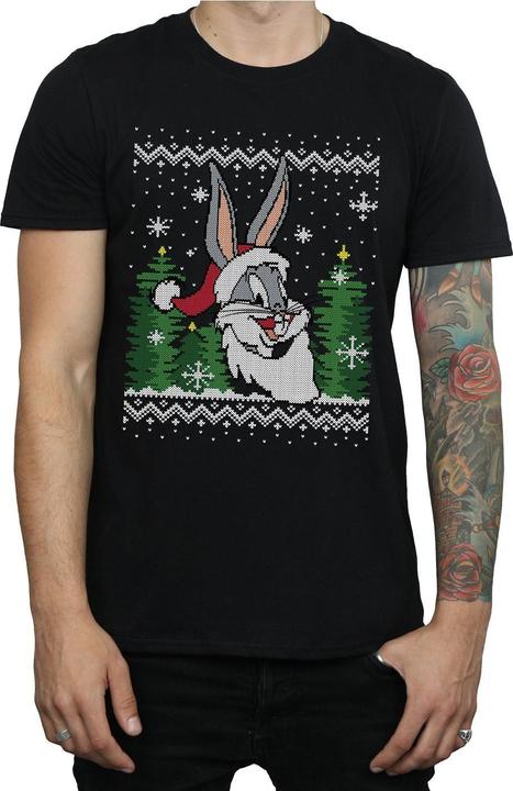 Produktbild Looney Tunes Bugs Bunny Christmas Fair Isle TShirt (M)
