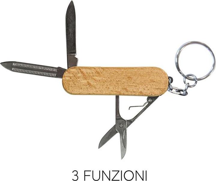 Actual product image Zambiasi Beech multi-purpose knife with key ring