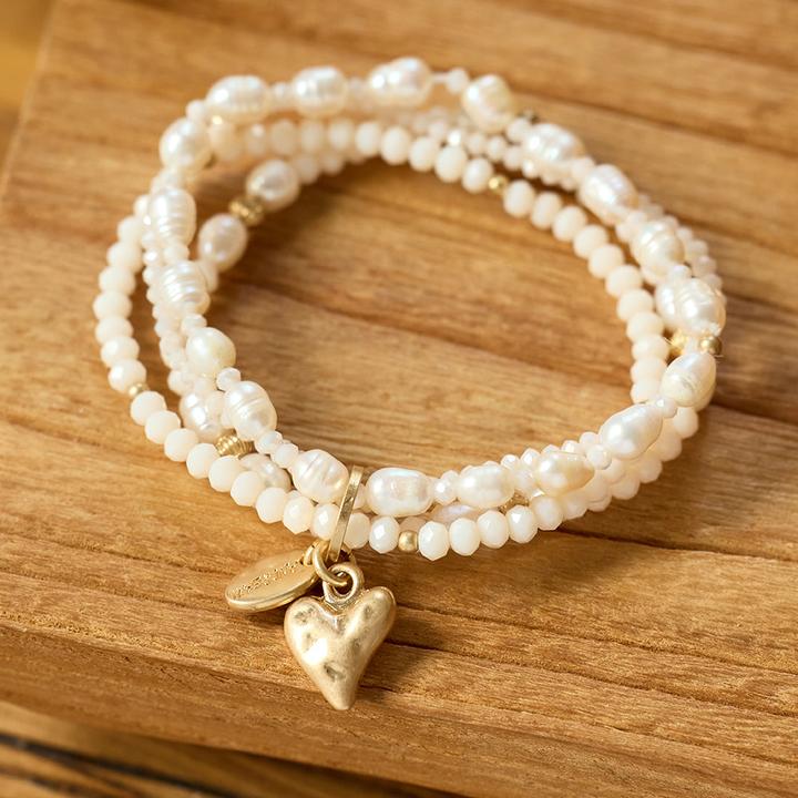 Immagine prodotto Andreani Bracciale con quarzo rosa autentico (80 cm, Pietre)