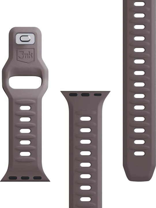 Produktbild 3MK Silicone Watch Strap brązowy/taupe dla Apple Watch 42/44/45/49mm (Silikon, Edelstahl)