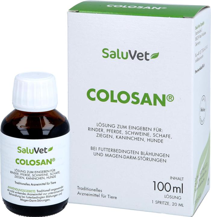 Actual product image Colosan Dr Schaette solution for feed-related flatulence and gastrointestinal disorders for cattle (100 ml)