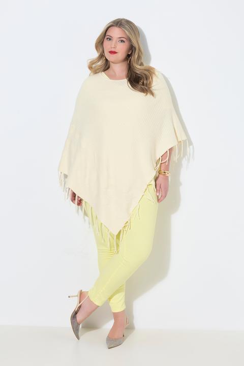 Produktbild Miamoda Poncho, oversized, Feinstrick, Zopfmuster, Fransen (42, 44, 46, 48)