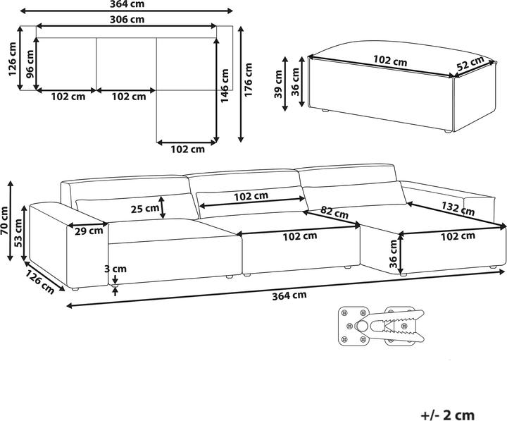 Actual product image Beliani Hellnar (Corner sofa)